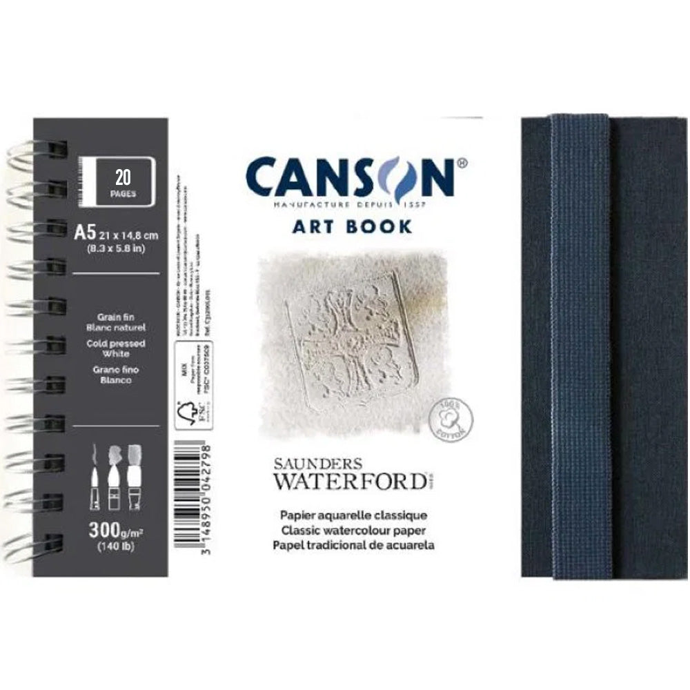 Canson Artbook Saunders Waterford Landscape 300gr A5 20 Sayfa(Sert Kapak)