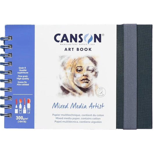 Canson Artbook Mixed Media Artist Landscape 300gr A5 28 Sayfa(Sert Kapak)