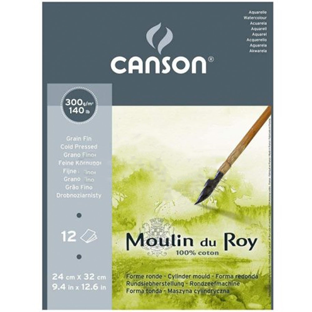 Canson Moulin Du Roy Aquarelle Block Cold Pressed 300gr 24x32cm 12 Sayfa