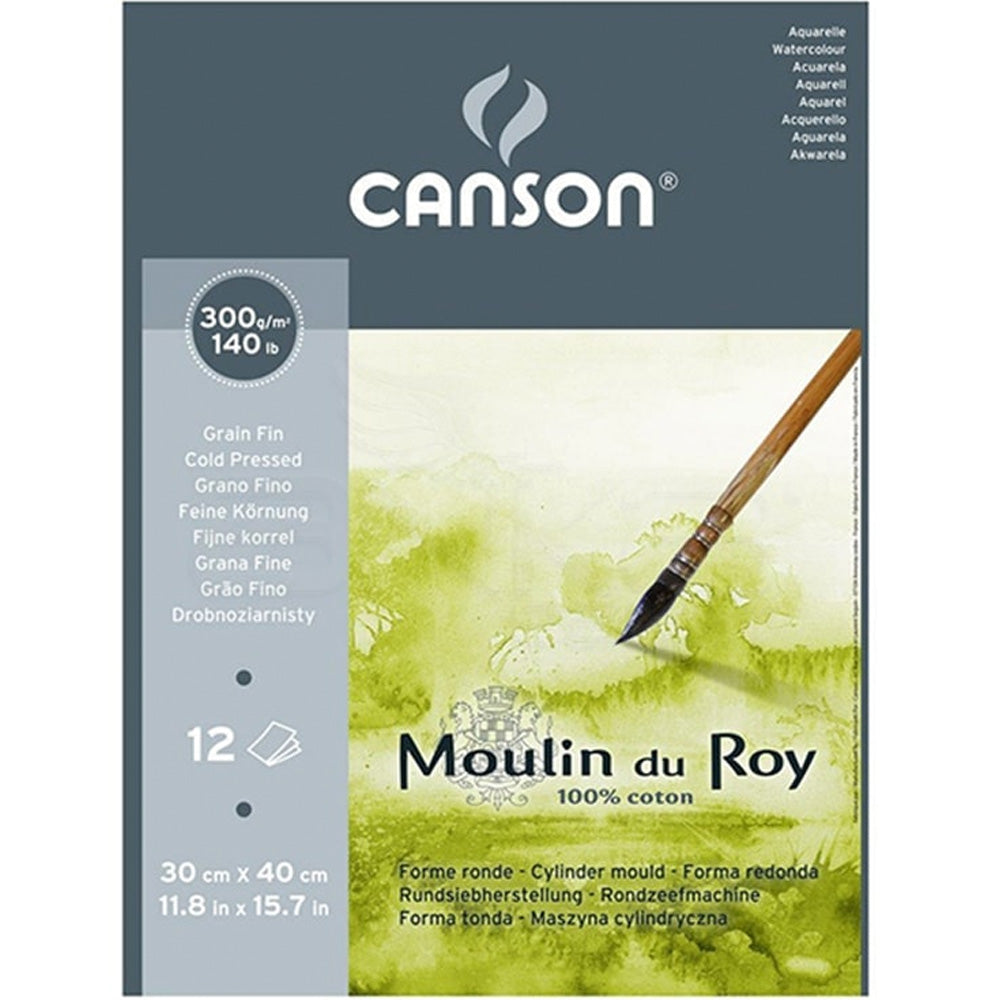 Canson Moulin Du Roy Aquarelle Block Cold Pressed 300gr 30x40cm 12 Sayfa