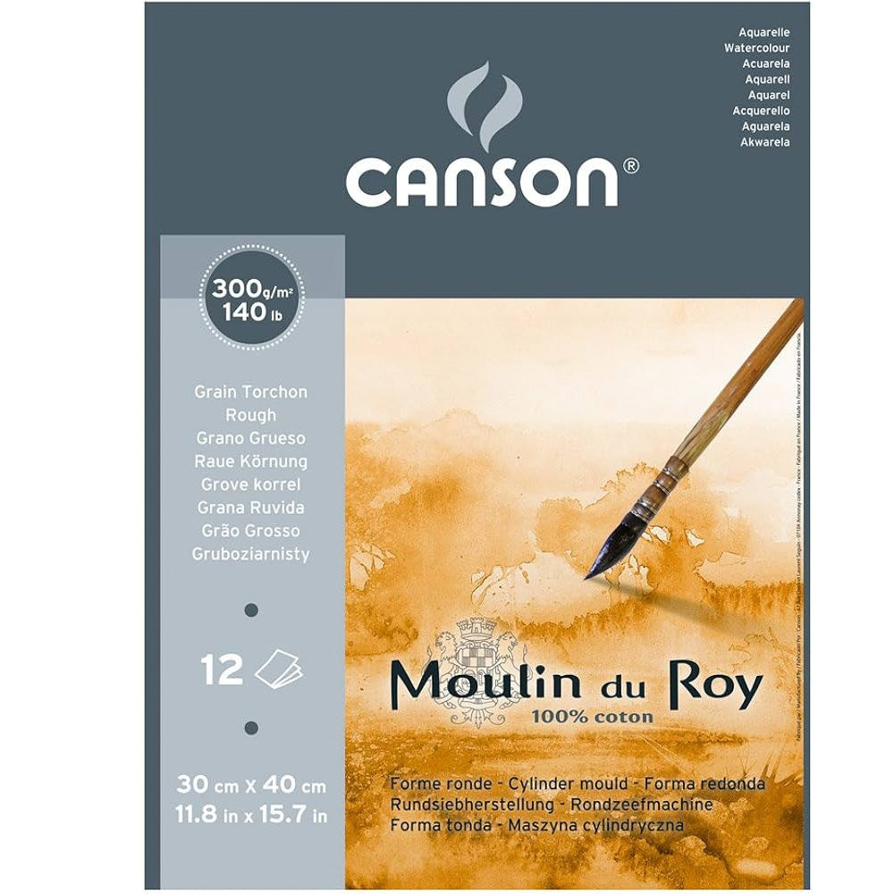 Canson Moulin Du Roy Aquarelle Block Rough 300gr 30x40cm 12 Sayfa