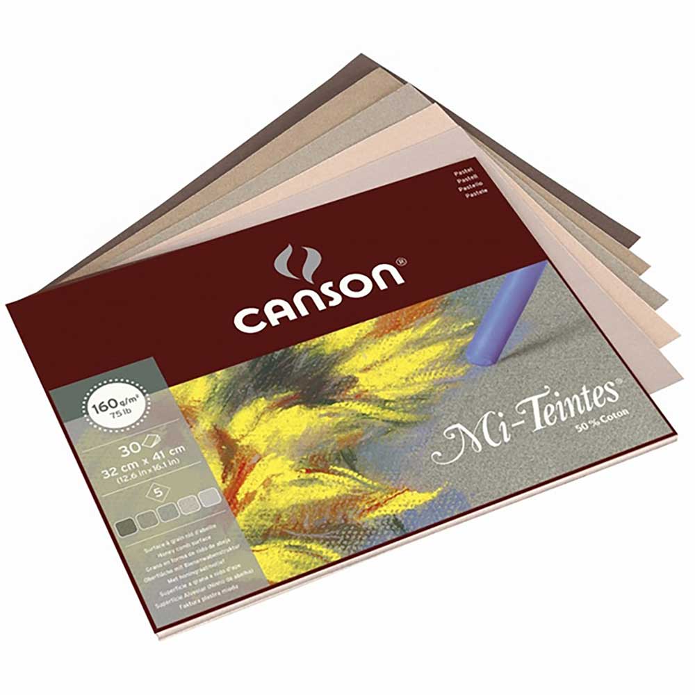 Canson Mi-Tientes 5 Gri Renk 160g Pastel Blok 30 Sayfa 32x41cm