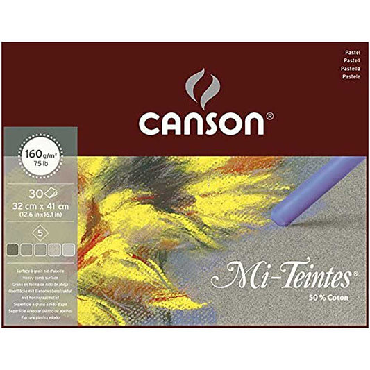 Canson Mi-Tientes 5 Gri Renk 160g Pastel Blok 30 Sayfa 32x41cm