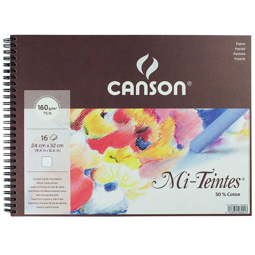 Canson Mi-Tientes Beyaz 160gr Spiralli Pastel Blok 16 Sayfa 24x32cm