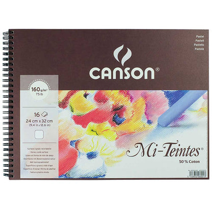 Canson Mi-Tientes Beyaz 160gr Spiralli Pastel Blok 16 Sayfa 24x32cm