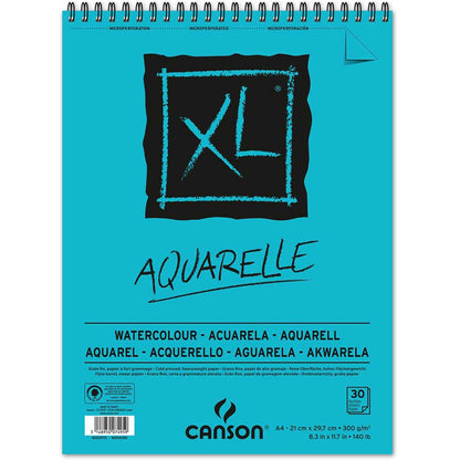 Canson XL Aquarelle Cold Pressed 300gr Spiralli Sulu Boya Blok 30 Sayfa A4 (21x29.7cm)