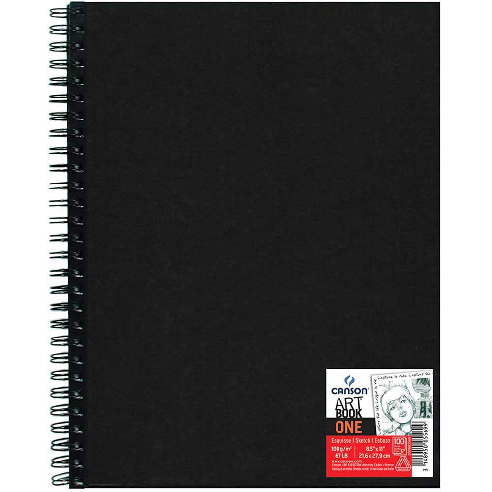 Canson One Art Book 100gr Spiralli Çizim Defteri 80 Sayfa 21.6x27.9cm (Sert Kapak)