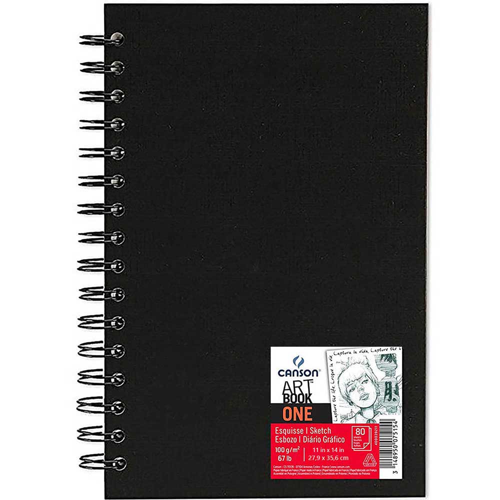 Canson One Art Book 100gr Spiralli Çizim Defteri 80 Sayfa 27.9x35.6cm (Sert Kapak)