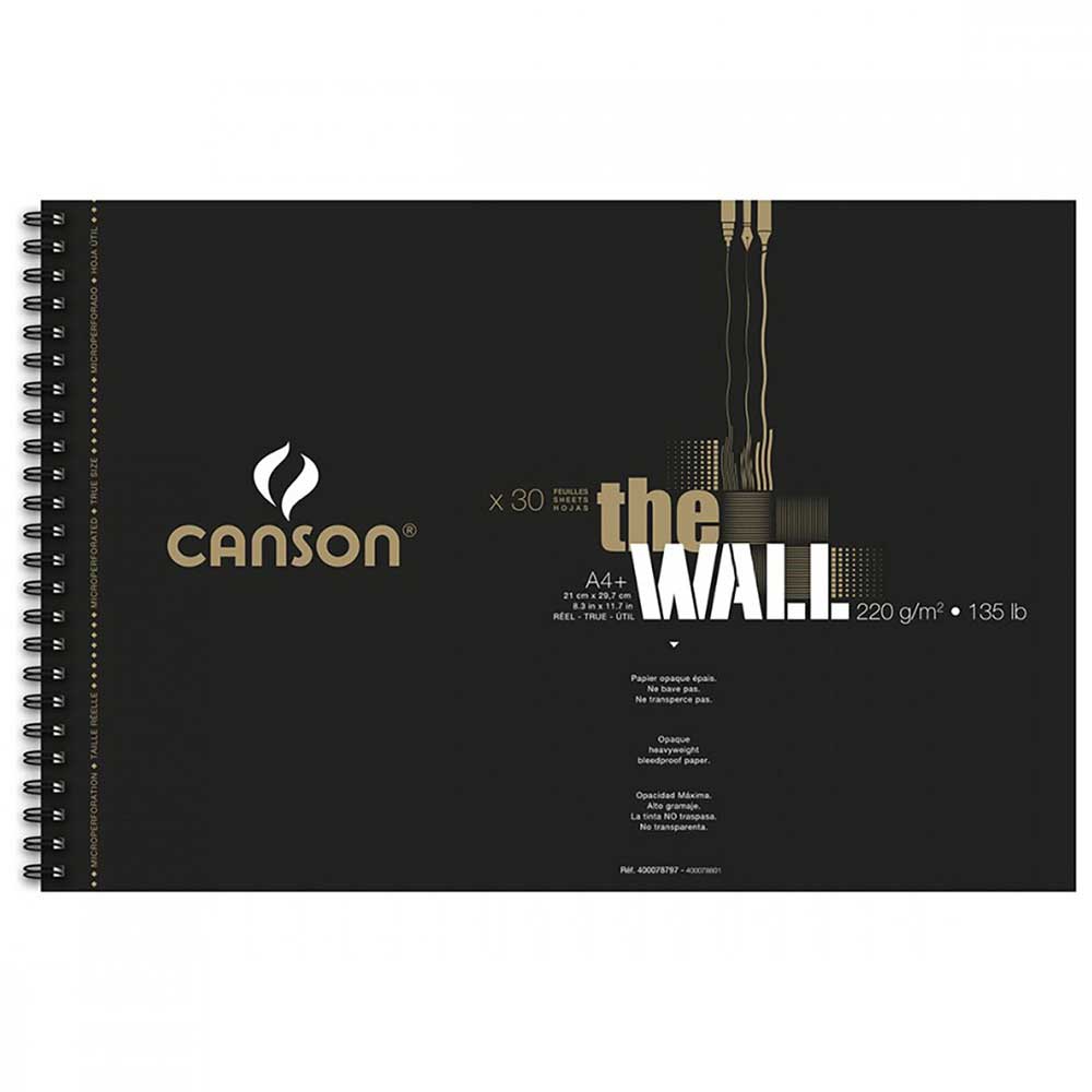 Canson The Wall 220gr Spiralli Sprey Blok 30 Sayfa A4 (21x29.7cm)