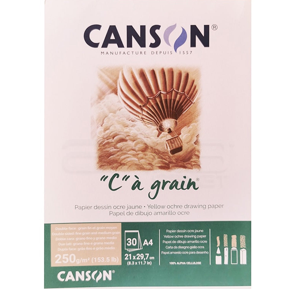 Canson Ca Grain Eskiz Blok 250gr A4 (21x29.7cm) Yellow Ochre 30 Sayfa