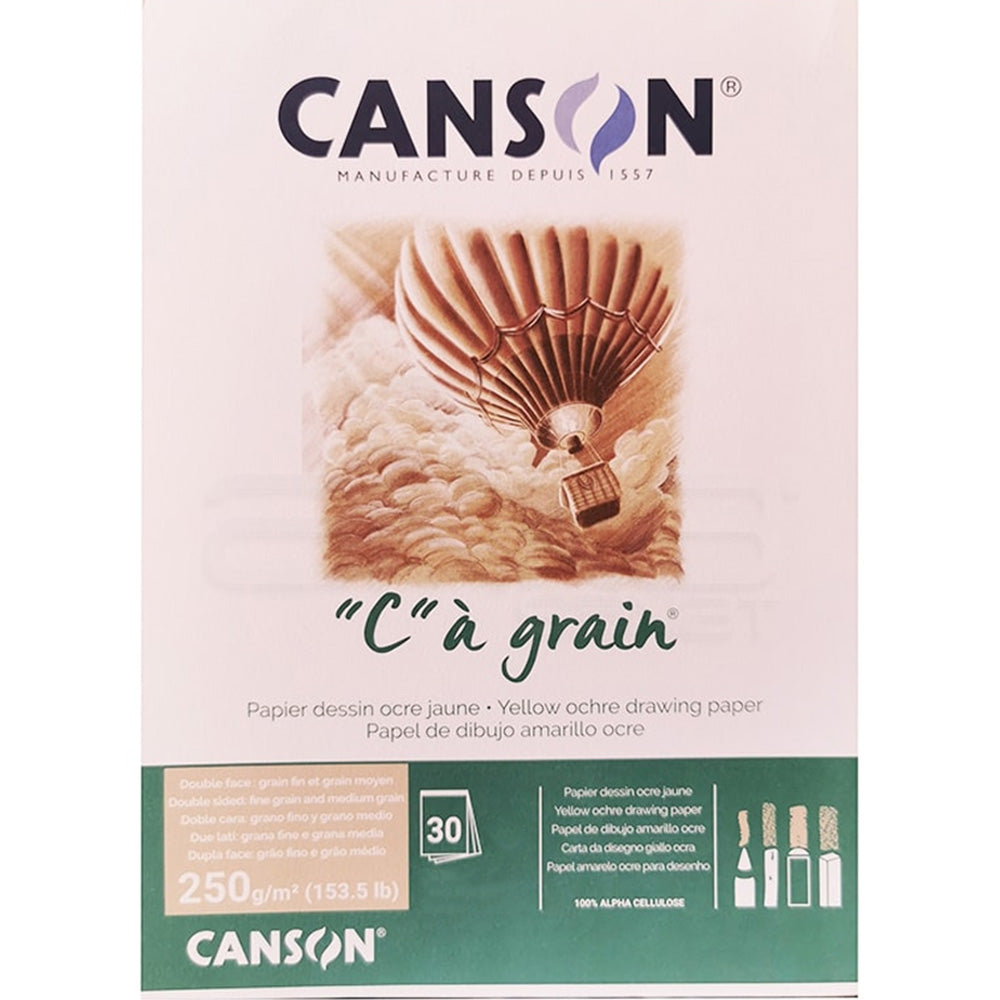 Canson Ca Grain Eskiz Blok 250gr A3 (29.7x42cm) Yellow Ochre 30 Sayfa