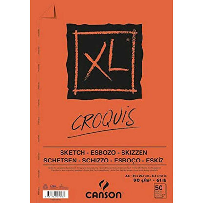 Canson XL Croquis Sketch Pad 90gr 50 Sayfa Spiralli Çizim Defteri A3 (29.7x21cm) (Yan)