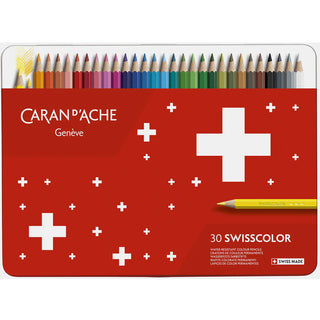 Caran d'Ache Swisscolor Boya Kalemi Seti 30 Renk (Metal Kutulu)