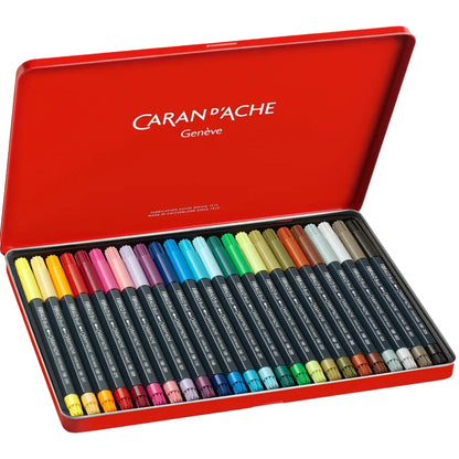 Caran d'Ache Fibralo Brush 24'lü Set (Metal Kutulu)