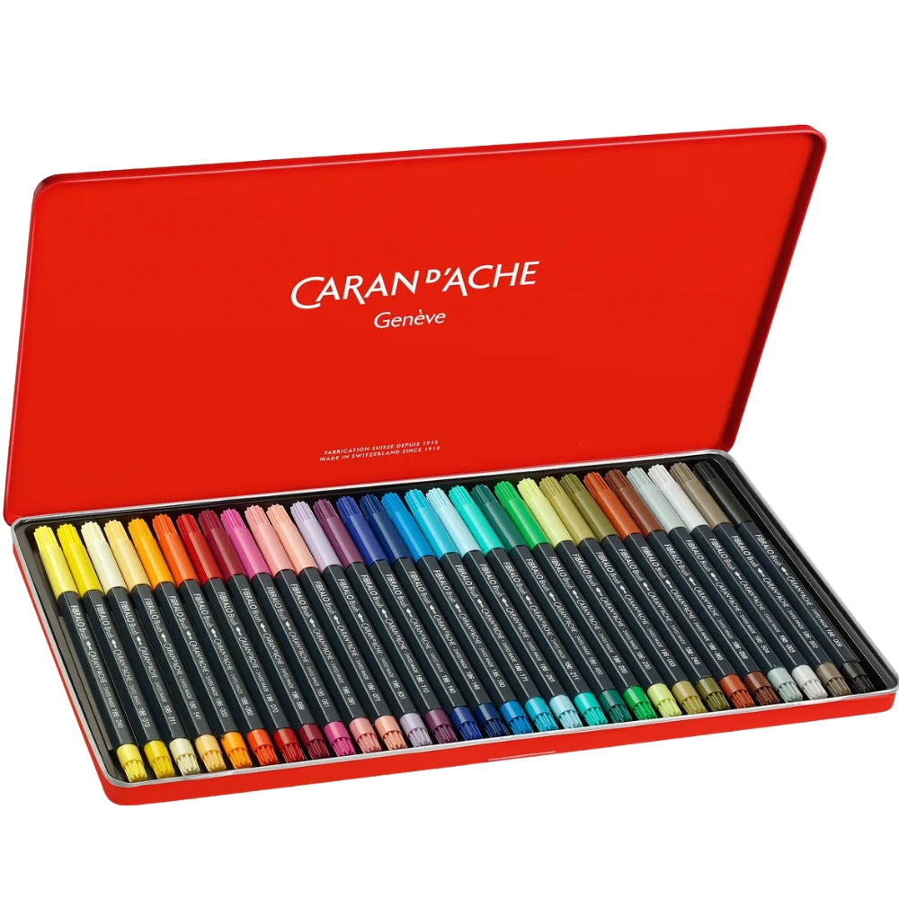 Caran d'Ache Fibralo Brush 30'lu Set (Metal Kutulu)