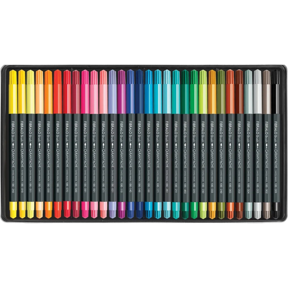Caran d'Ache Fibralo Brush 30'lu Set (Metal Kutulu)