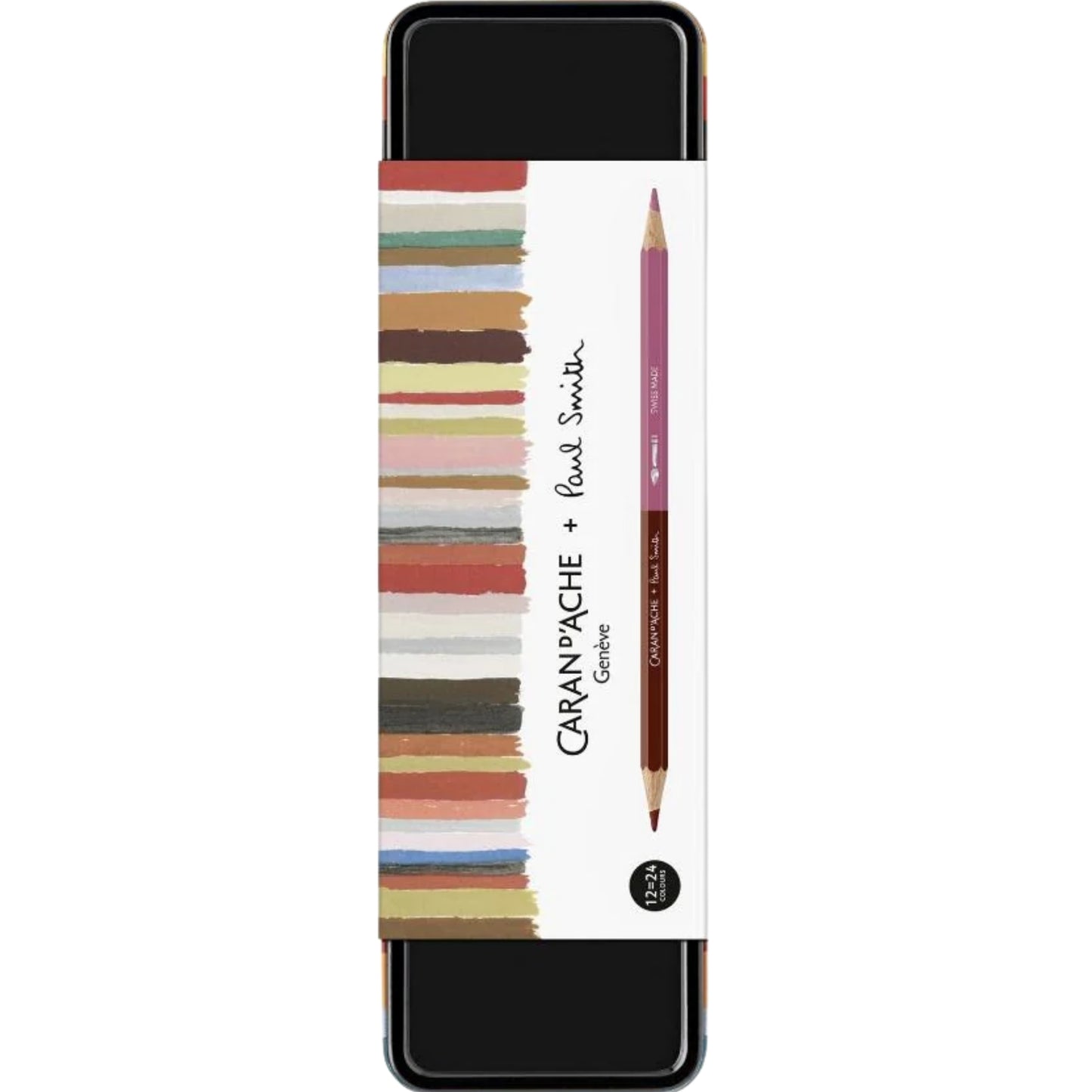 Caran d'Ache Paul Smith Set of 12 Bicolor Pencils and Brush