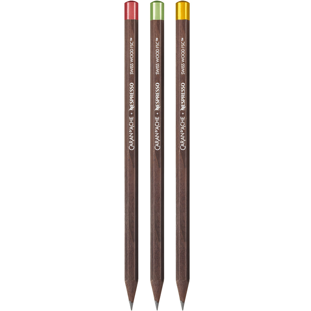 Caran d'Ache Swiss Wood Pencils Set of 3 Nespresso