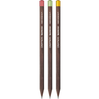 Caran d'Ache Swiss Wood Pencils Set of 3 Nespresso