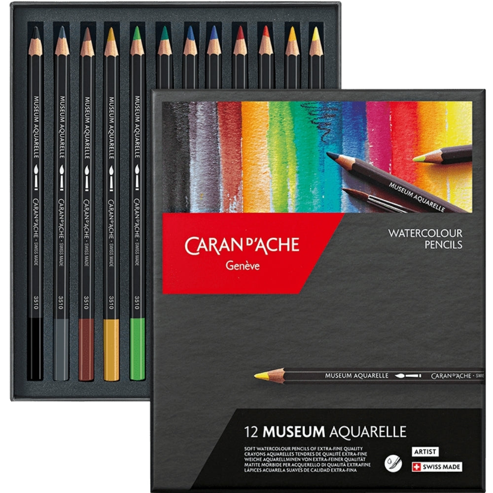 Caran d'Ache Museum Aquarelle 12'li Set (Sulu Boya Kalemi)