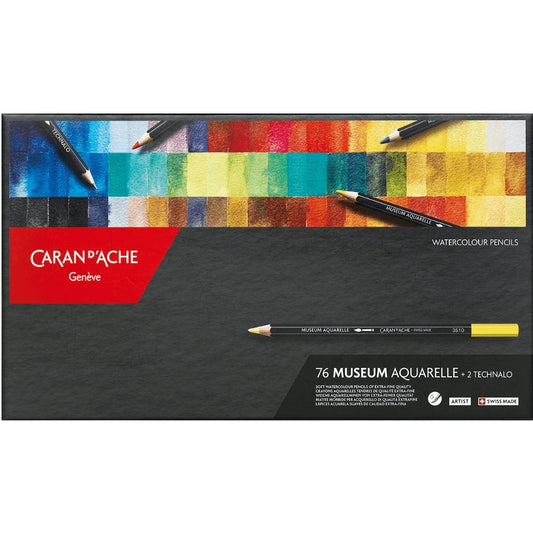 Caran d'Ache Museum Aquarelle 76'lı Set + 2 karıştırıcı (karton kutulu)