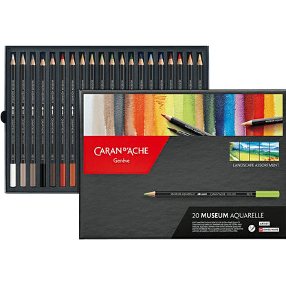 Caran d'Ache Museum Aquarelle 20'li Set (Peyzaj) (Sulu Boya Kalemi)