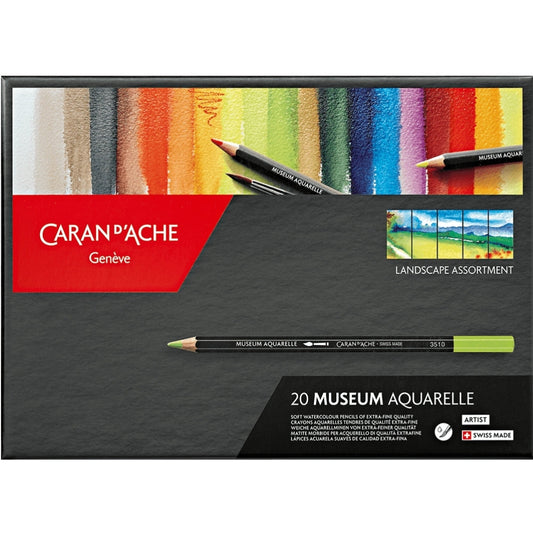 Caran d'Ache Museum Aquarelle 20'li Set (Peyzaj) (Sulu Boya Kalemi)
