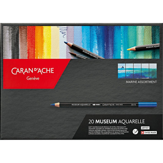 Caran d'Ache Museum Aquarelle 20'li Set (Marin) (Sulu Boya Kalemi)