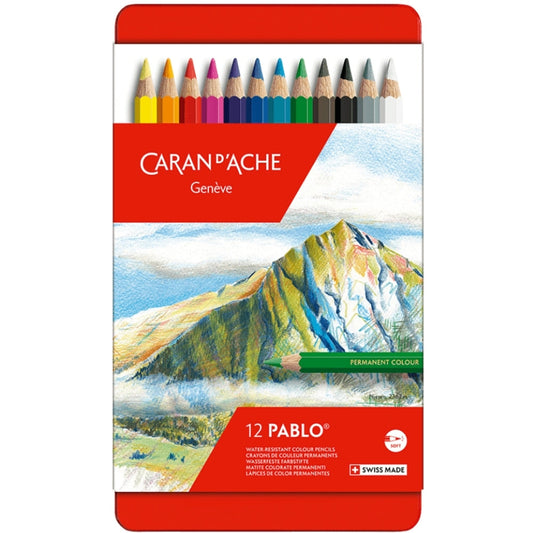 Caran d'Ache Pablo 12'li Set (Kuru Boya Kalemi)