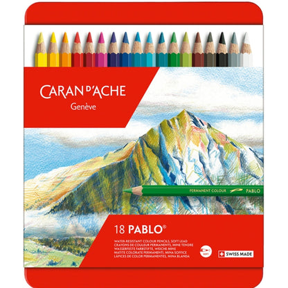 Caran d'Ache Pablo 18'li Set (Kuru Boya Kalemi)