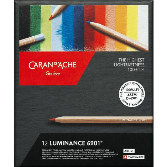 Caran d'Ache Luminance 6901 12'li Set (Yumuşak Kuru Boya Kalemi)