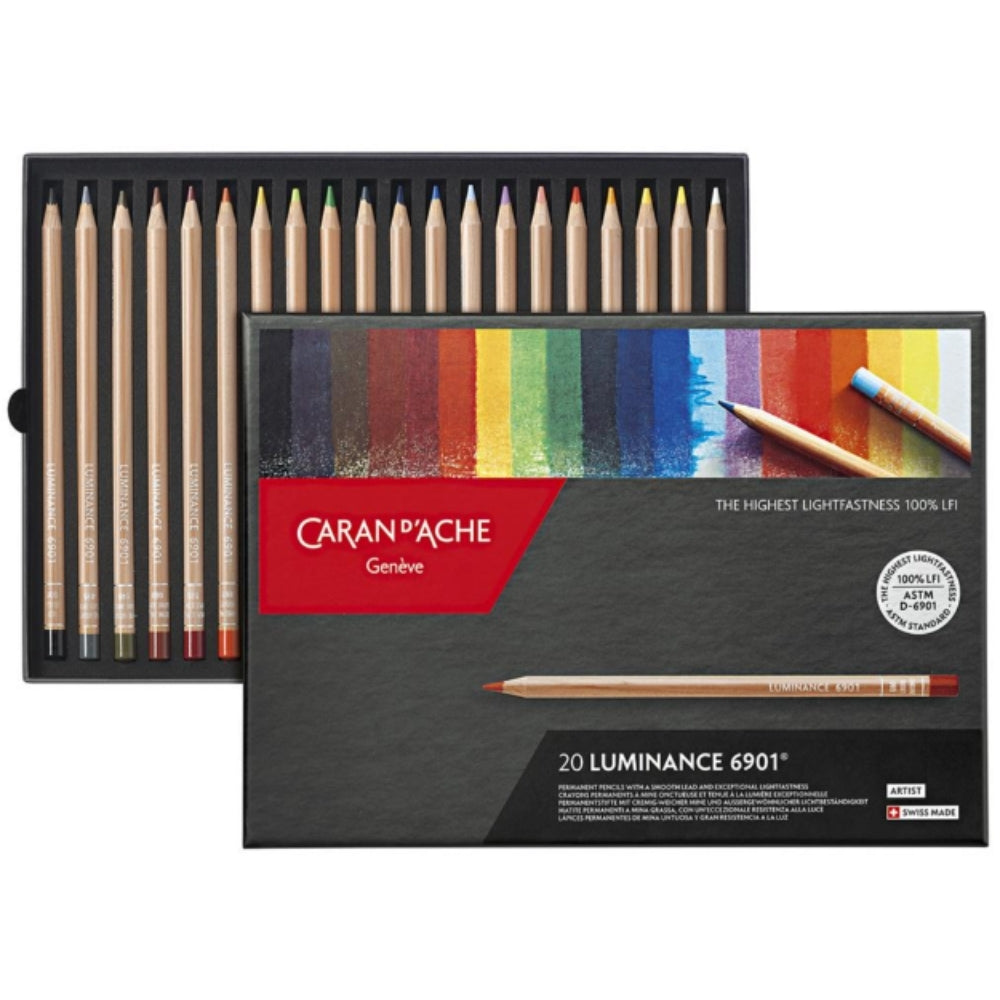 Caran d'Ache Luminance 6901 20'li Set (Yumuşak Kuru Boya Kalemi)