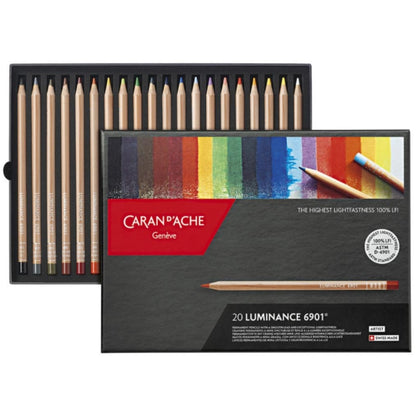 Caran d'Ache Luminance 6901 20'li Set (Yumuşak Kuru Boya Kalemi)