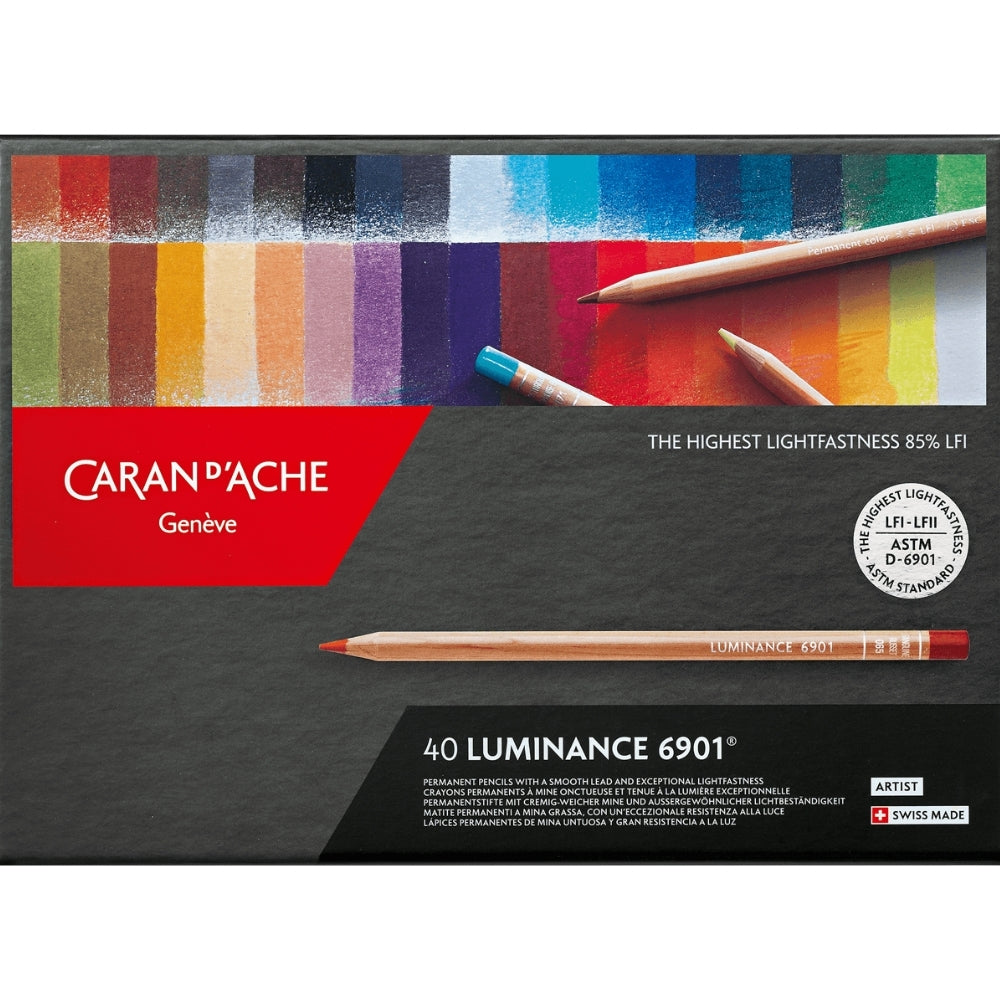 Caran d'Ache Luminance 6901 40'lı Set (Yumuşak Kuru Boya Kalemi)