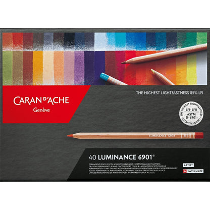 Caran d'Ache Luminance 6901 40'lı Set (Yumuşak Kuru Boya Kalemi)