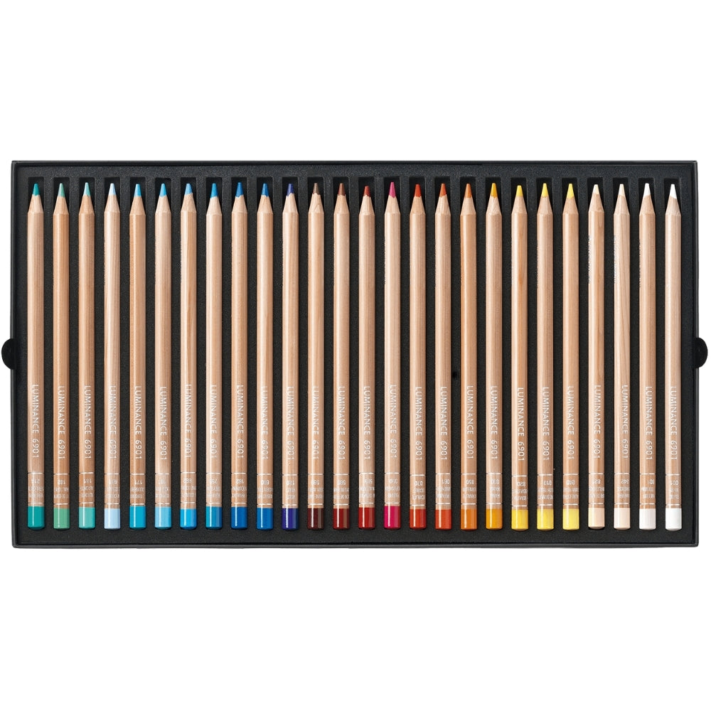 Caran d'Ache Luminance 6901 76'lı Set + 2 karıştırıcı (Yumuşak Kuru Boya Kalemi)