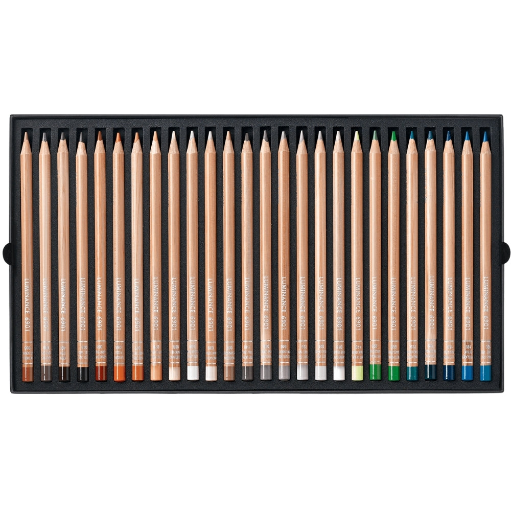Caran d'Ache Luminance 6901 76'lı Set + 2 karıştırıcı (Yumuşak Kuru Boya Kalemi)