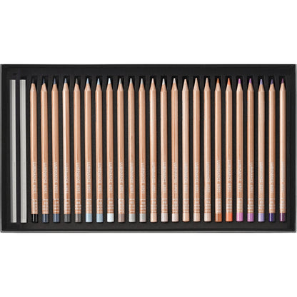 Caran d'Ache Luminance 6901 76'lı Set + 2 karıştırıcı (Yumuşak Kuru Boya Kalemi)