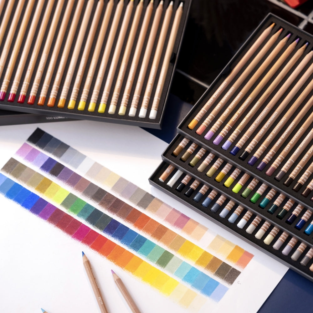 Caran d'Ache Luminance 6901 100'lü Set (1 Pencil Blender+1 Full Blender)