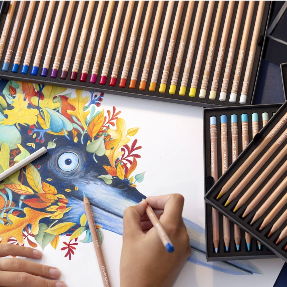 Caran d'Ache Luminance 6901 100'lü Set (1 Pencil Blender+1 Full Blender)