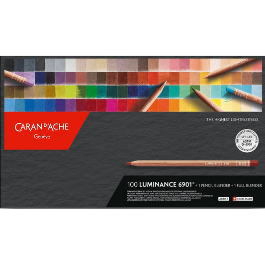 Caran d'Ache Luminance 6901 100'lü Set (1 Pencil Blender+1 Full Blender)