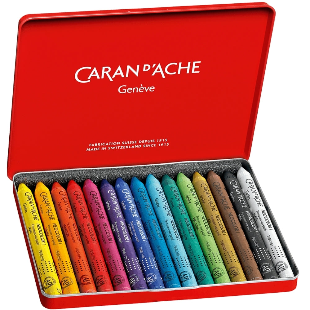 Caran d'Ache Neocolor I 15'li Set (metal kutulu)