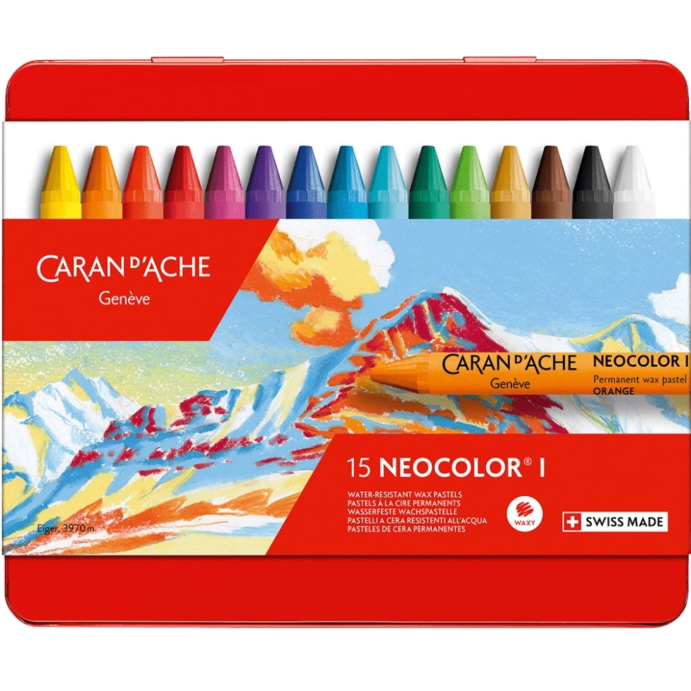 Caran d'Ache Neocolor I 15'li Set (metal kutulu)
