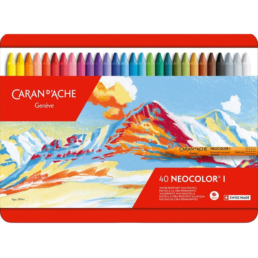 Caran d'Ache Neocolor I 40'lı Set (metal kutulu)