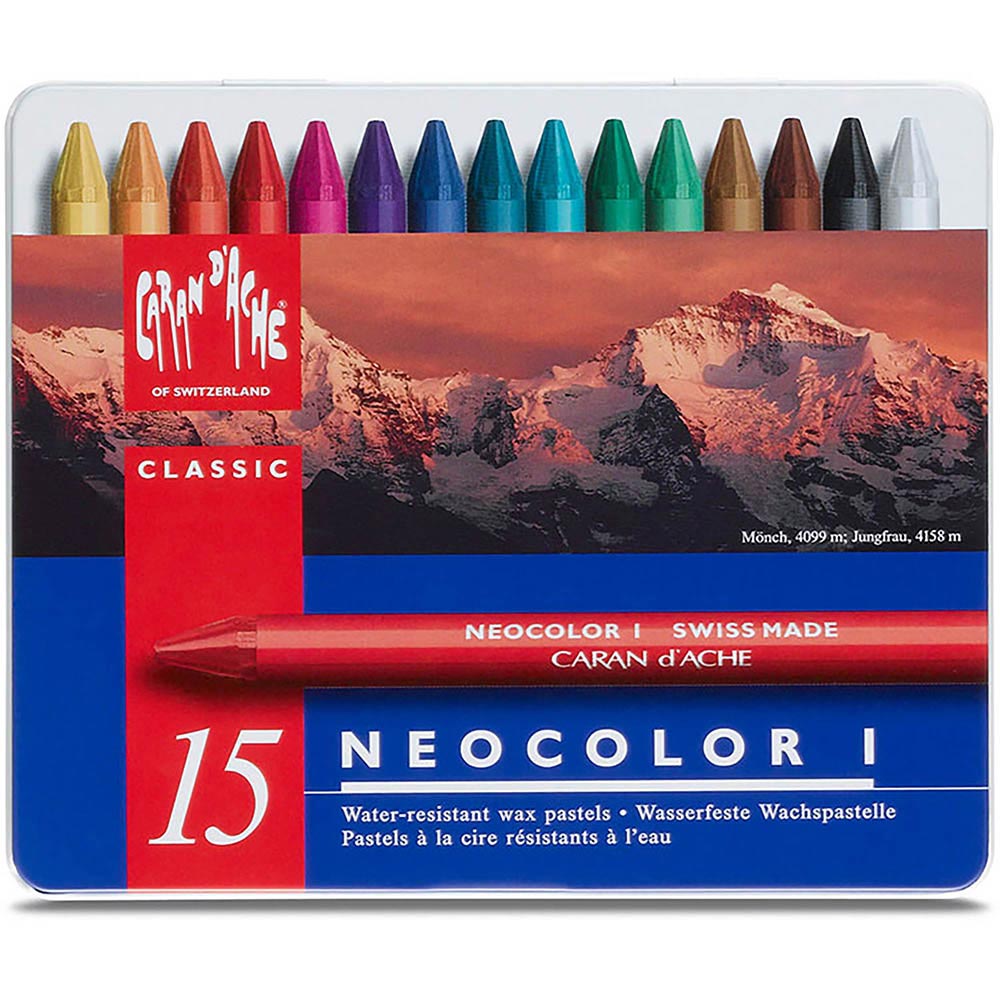 Caran d'Ache Neocolor I 15'li Set (metal kutulu)