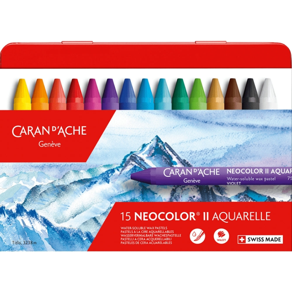 Caran d'Ache Neocolor II Aquarelle 15'li Set