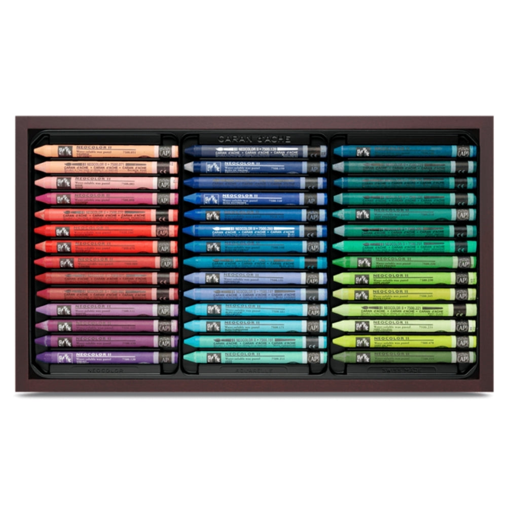 Caran d'Ache Neocolor II 84'lü Set (Ahşap Kutulu)