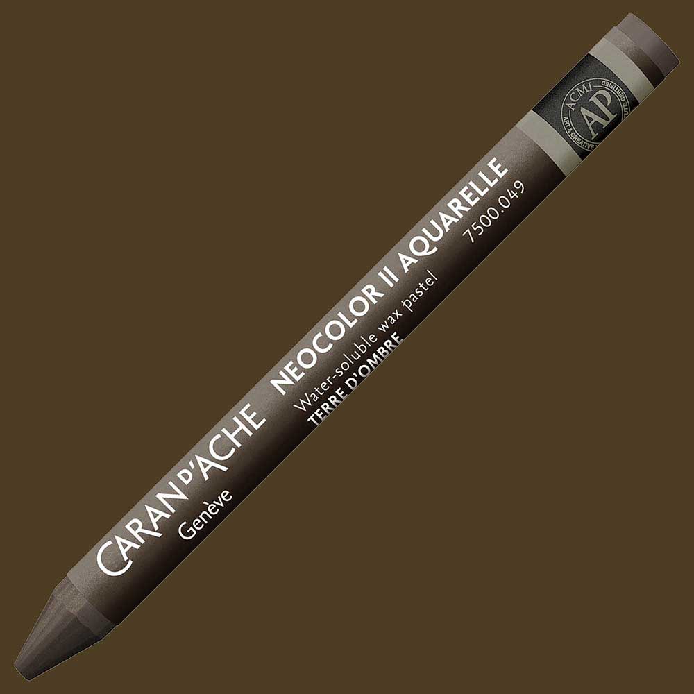 Caran d'Ache Neocolor II Aquarelle Raw Umber 049