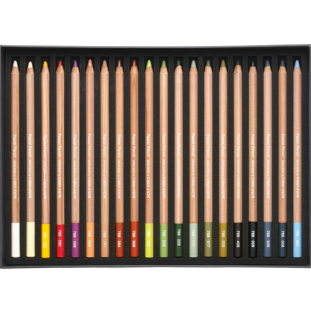 Caran d'Ache Pastel Cube & Pastel Pencil Landscape 40'lı Set Peyzaj