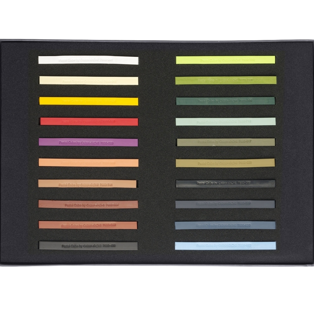 Caran d'Ache Pastel Cube & Pastel Pencil Landscape 40'lı Set Peyzaj